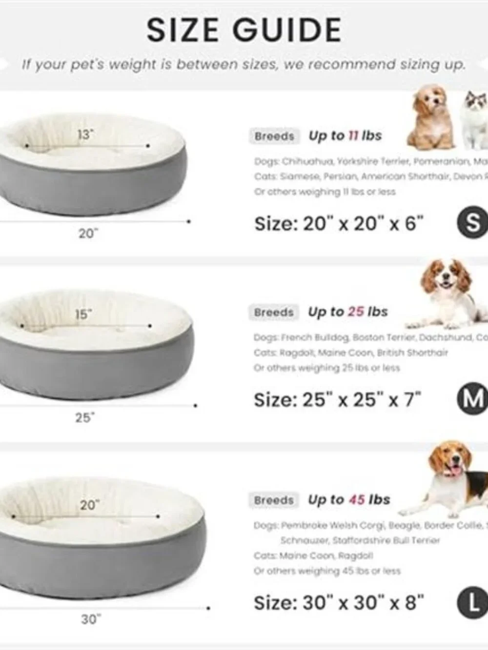Calming Dog Bed Donut Pet Bed Washable Soft Plush Small Dog Cat Bed